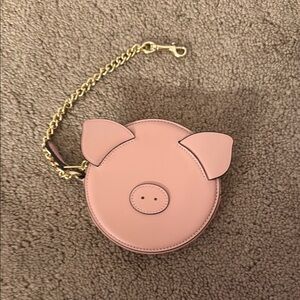 Coach Blush Pink Pouch with Gold Chain